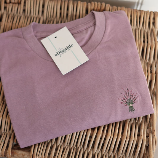 Embroidered AP T-Shirt - Highland Heather