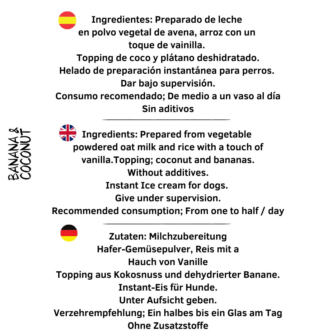 Kokos & Banaan Hondenijs