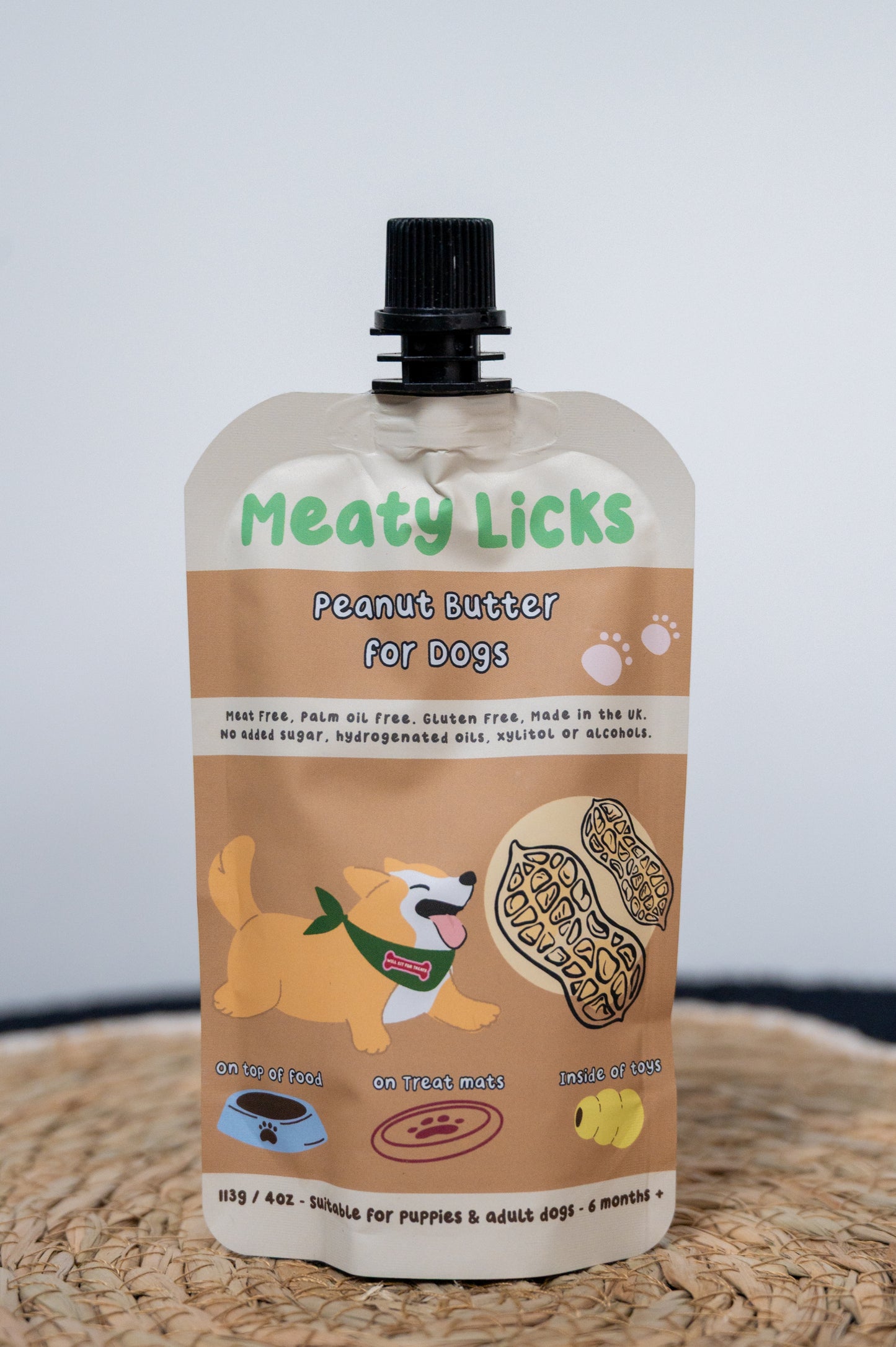 Geroosterde pindakaas pouch