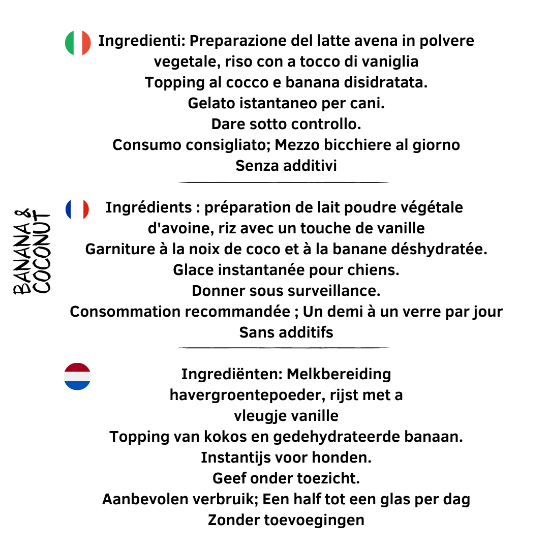 Kokos & Banaan Hondenijs
