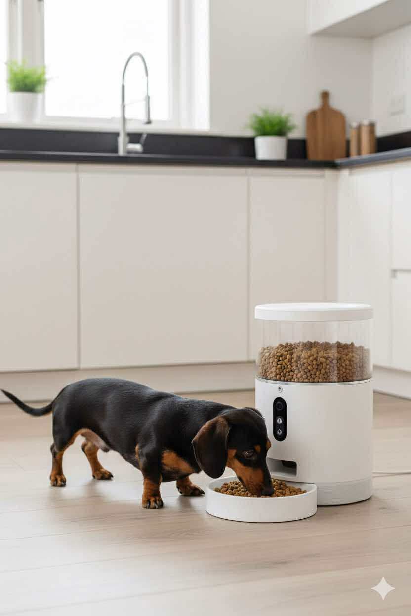 Automatic kibble dispenser with camera